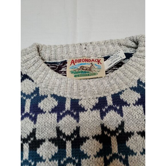 Adirondack Savile Row Men's L Cosby Style Sweater 80's 90's Y2K Grandpacore USA - Picture 2 of 10